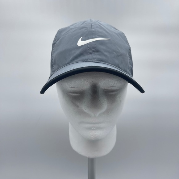 Nike Other - Nike 679421-065 OSFM Grey Featherlight Dri-FIT Summer Running Hat Strapback Cap